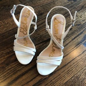 Sam Edelman white strappy heels